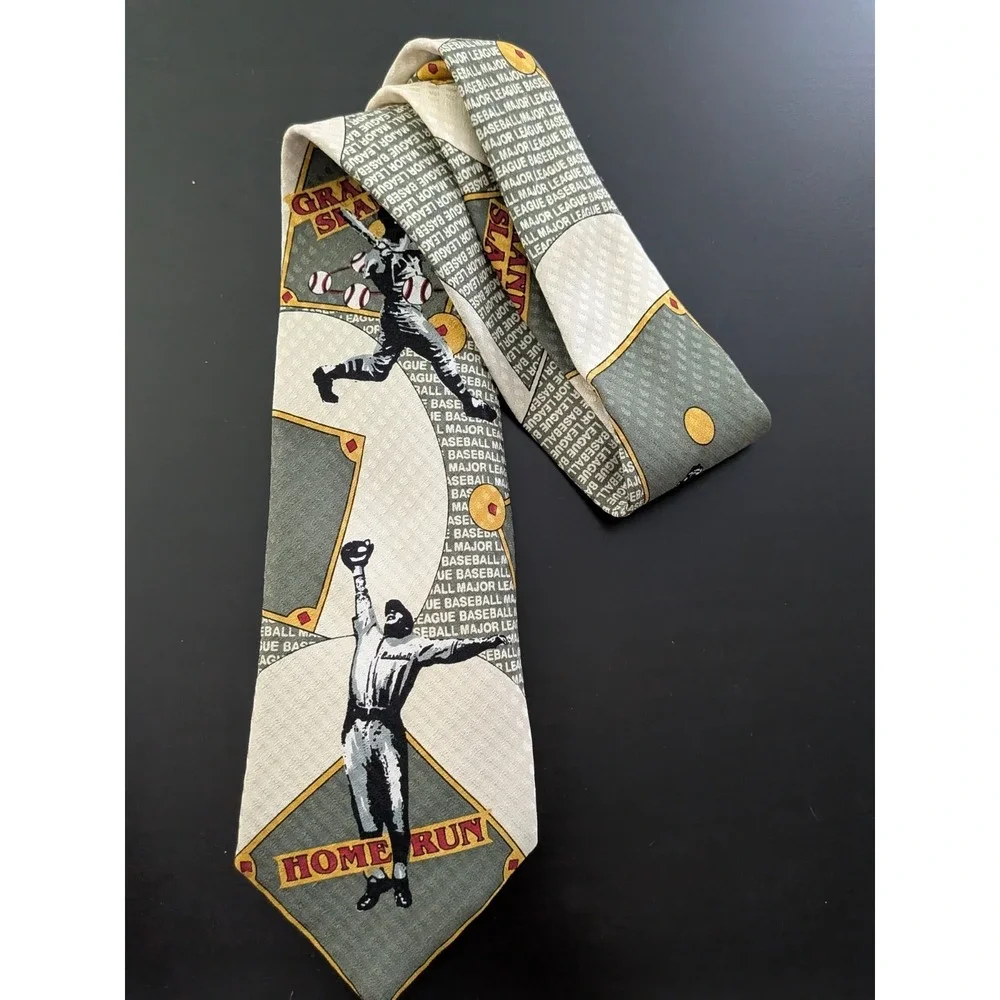 1992 MLB RM Style Necktie Ralph Marlin Grand Slam Home‎ Run Baseball Tie 60